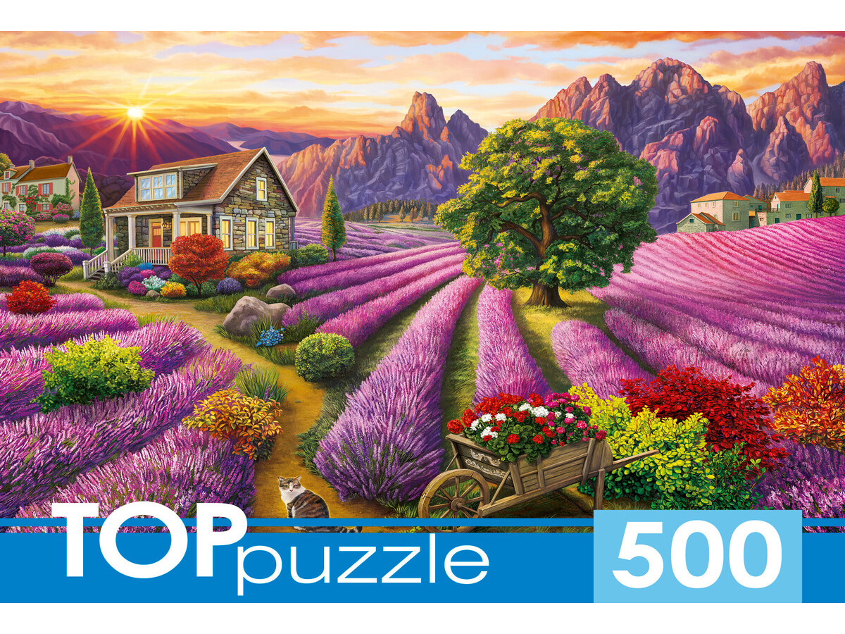 Пазлы 500 эл. TOPpuzzle 'Пейзаж прованса', П500-0738