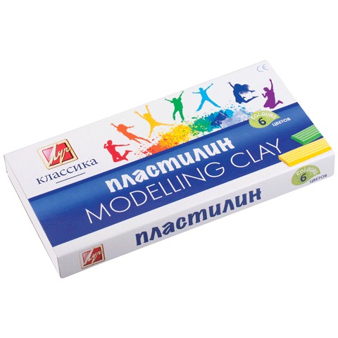 Пластилин 6 цв. Луч 'Классика цвета', 120 гр, 12С 878-08