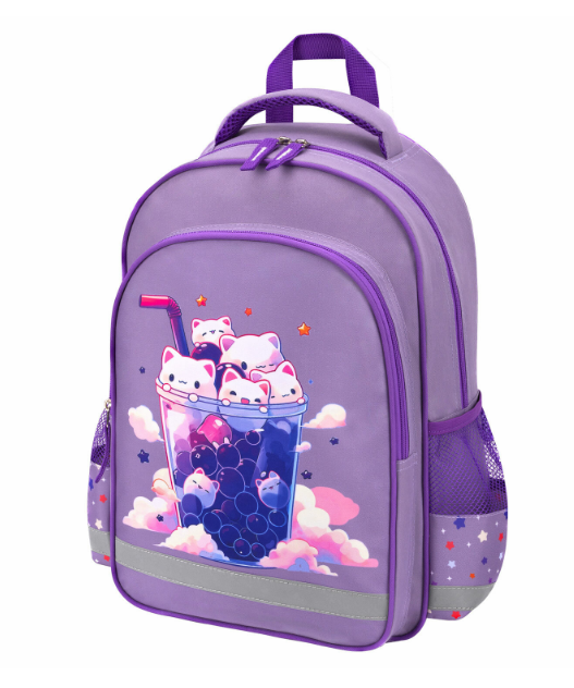 Рюкзак ПИФАГОР SCHOOL, 1 отделение, 3 кармана, «Bubble tea», 38×28×14 см, 273164