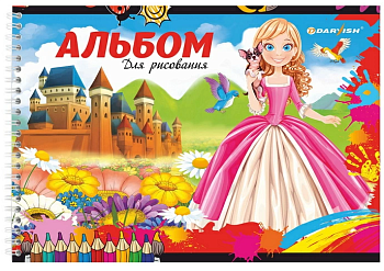 Альбом для рисования 40л на гребне для девочек DV-8104